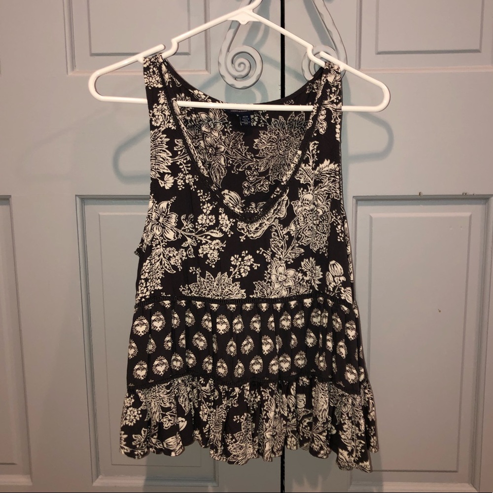 Flowy Navy Blue Tank Top